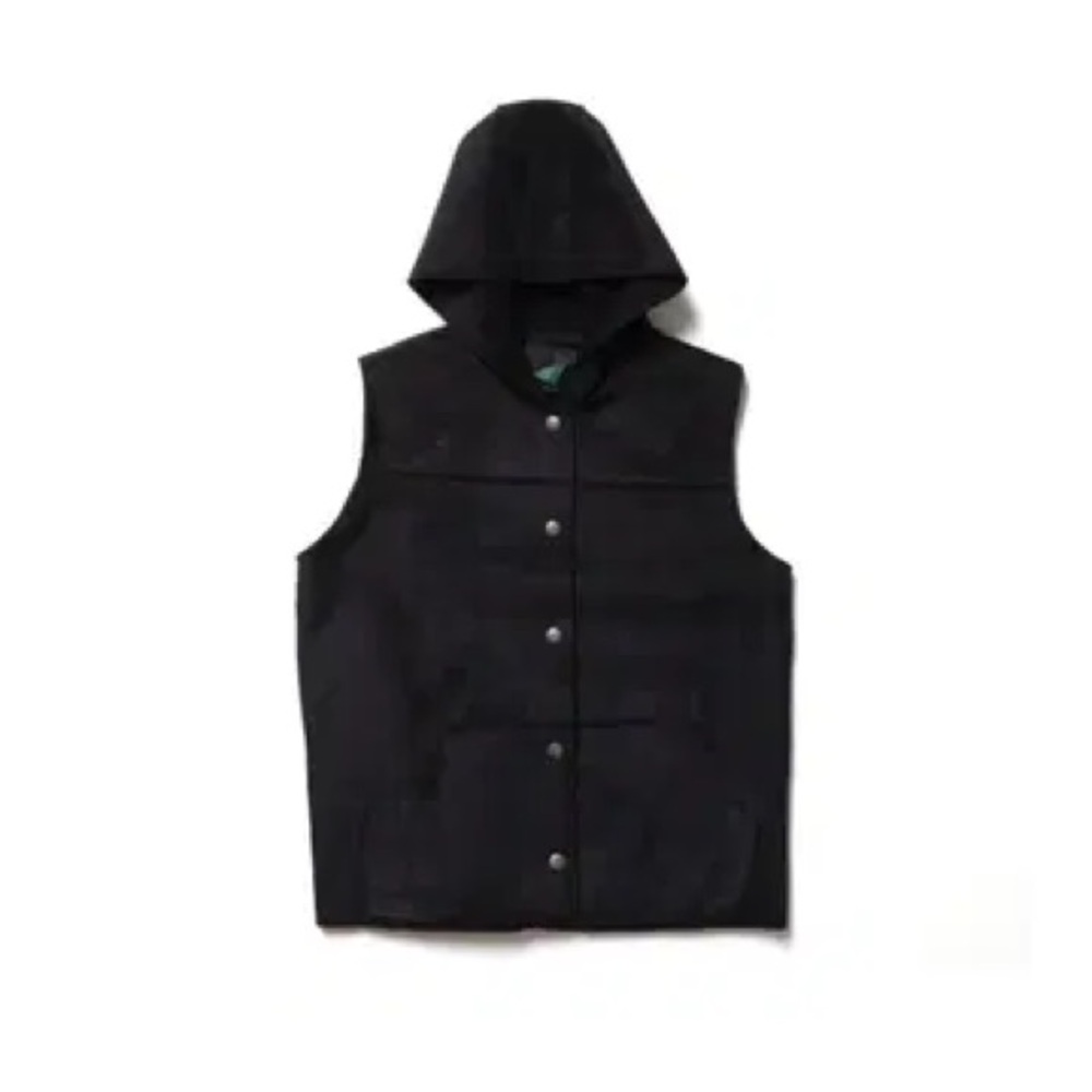 Lauren Ralph Lauren Faux Suede Shearling Soft Sherpa Vest Jacket Hoodie
